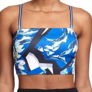 NWT Clover Canyon Crop Top MED Vibrant Blue Sexy Beach Adj Strap‎